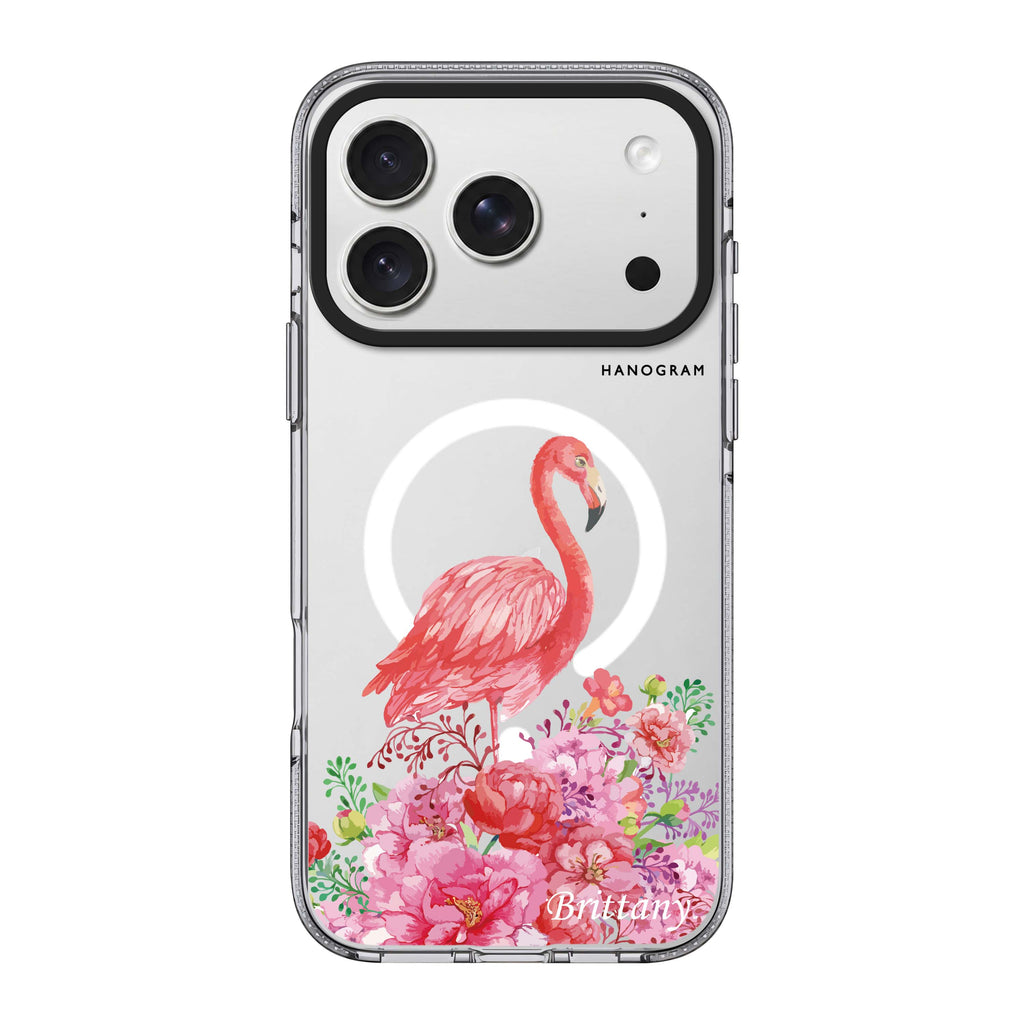 Flamingo & Flower 水晶透明保護殼