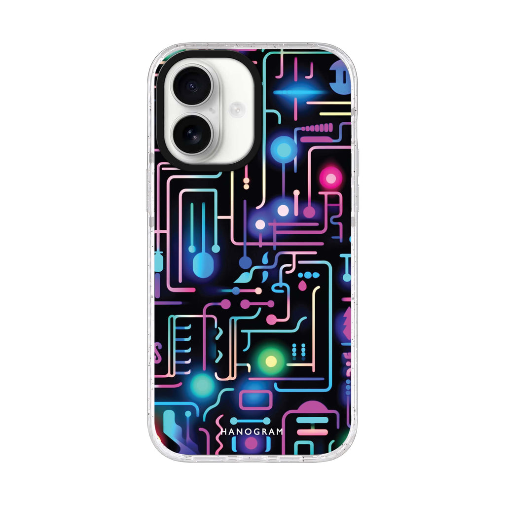 Glow Spectrum iPhone 17 水晶透明保護殼正面展示