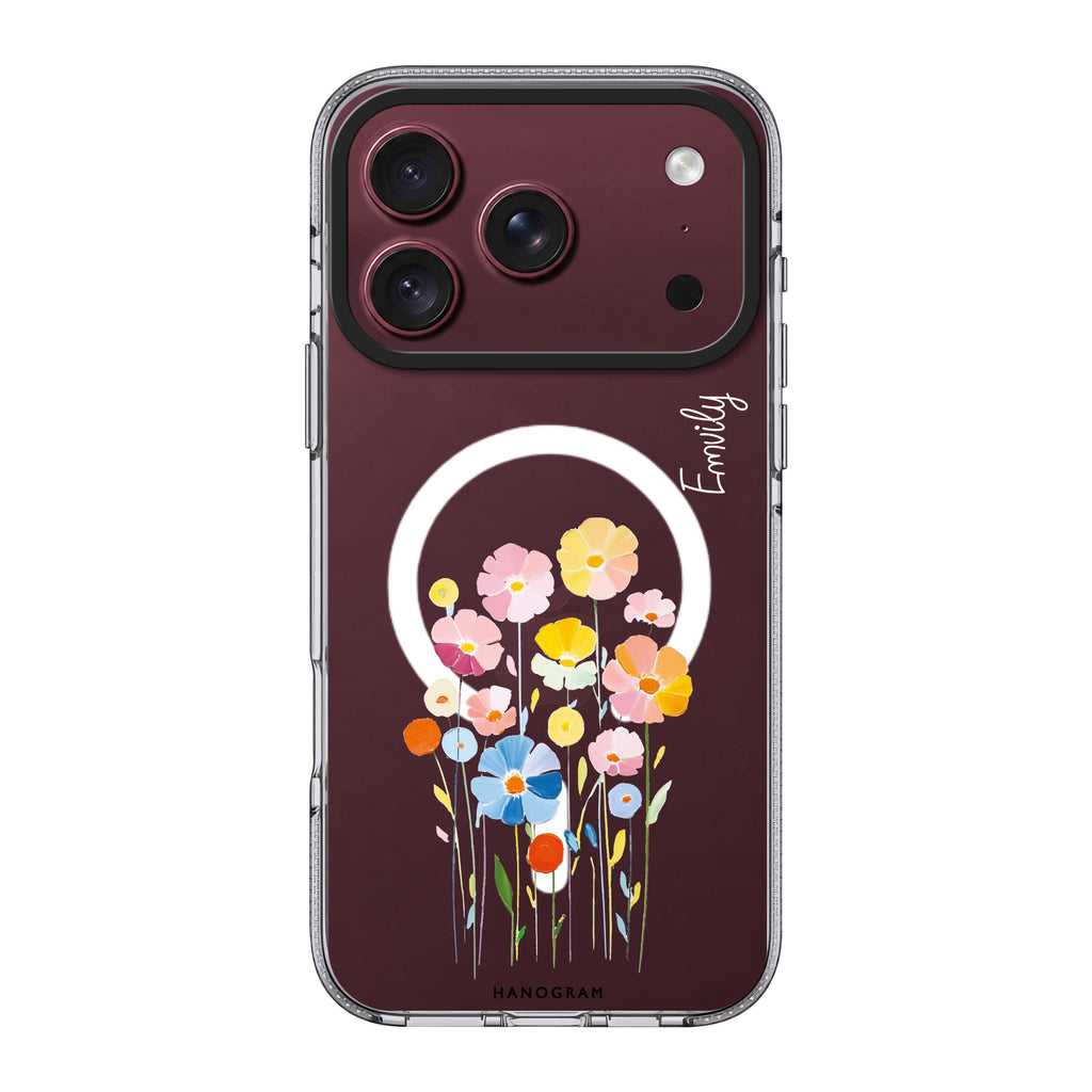 Floral Elegance 水晶透明保護殼