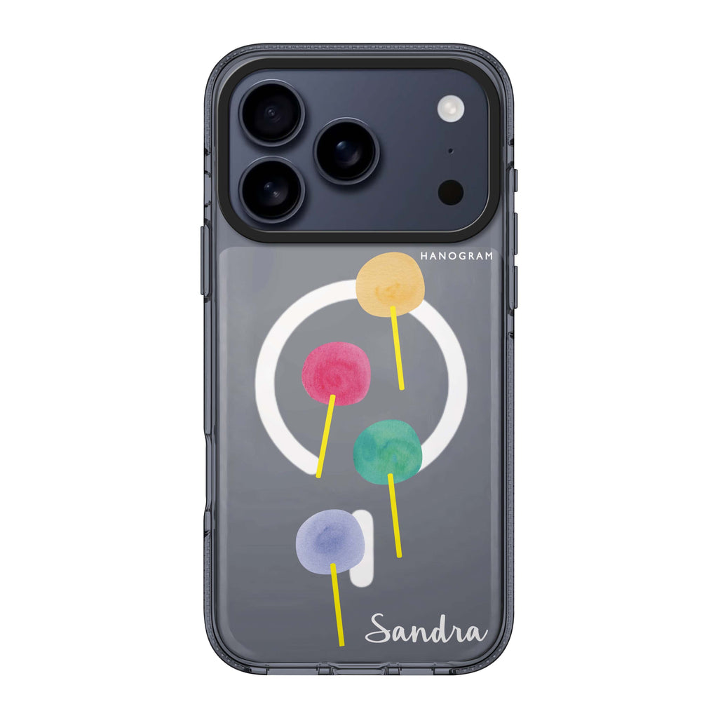 Colorful Candy I iPhone 17 Pro Max MagSafe 水晶透明保護殼 美食圖案設計 可自訂名字 圖1