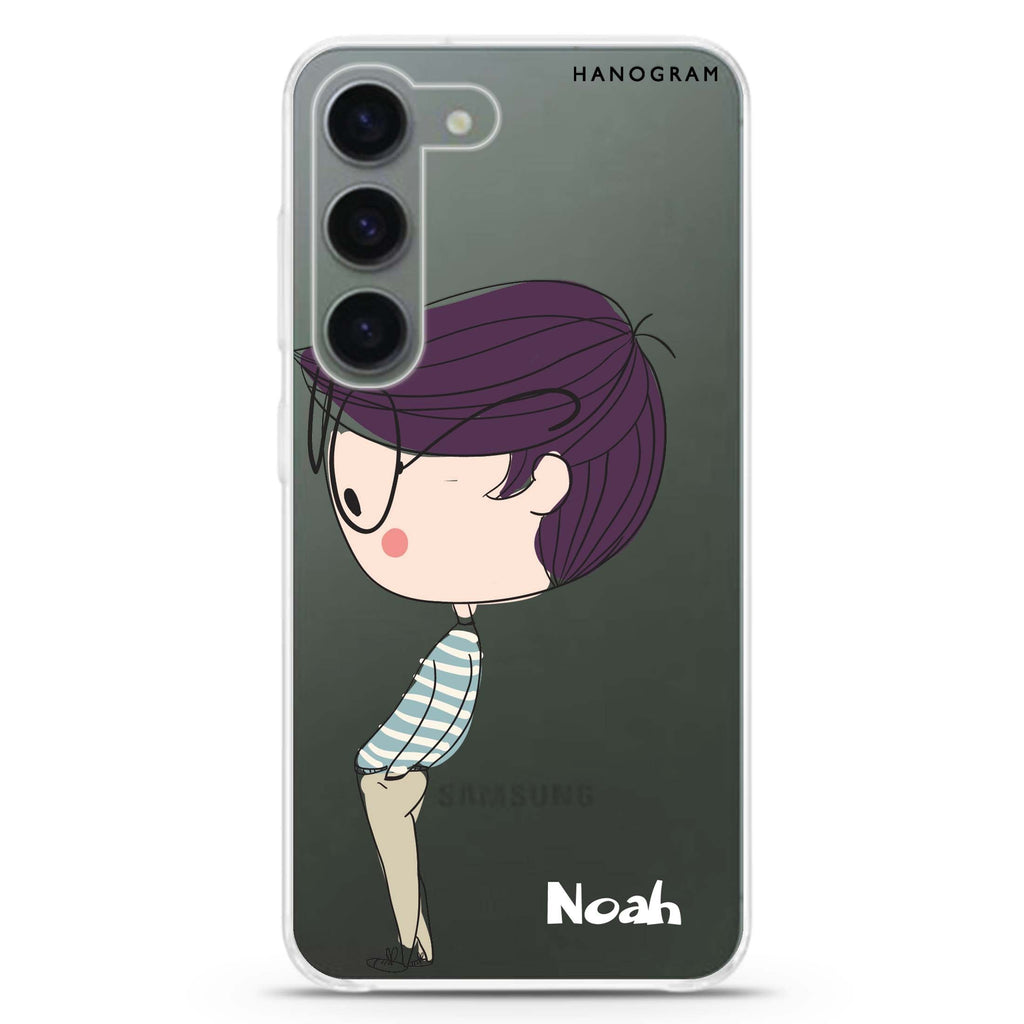 Boy kissing Samsung Galaxy 水晶透明保護殼