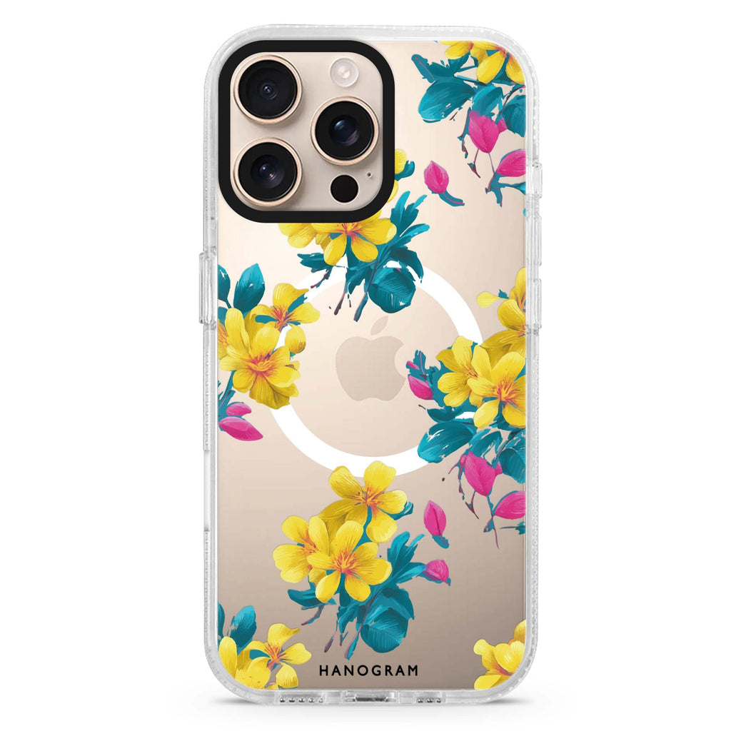 Tropical Bloom Magsafe 兼容水晶透明保護殼
