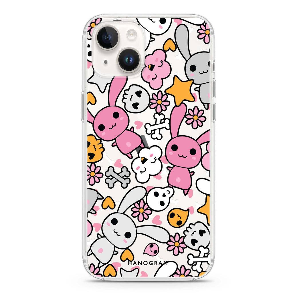 Bunny Doodles iPhone 14 水晶透明保護殼