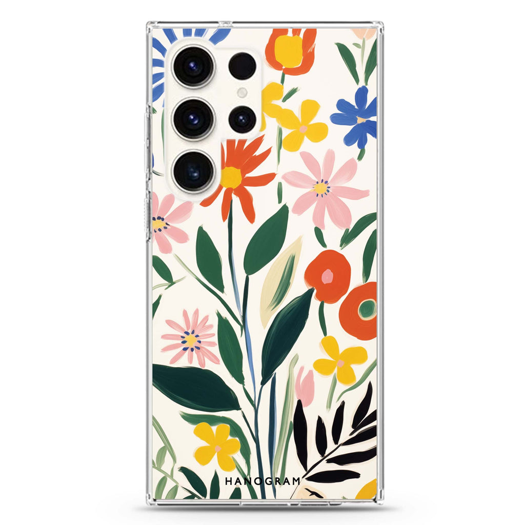 Floral Impressions Samsung Galaxy Ultra 透明保護殼，適用 S26/S25/S24/S23 Ultra，圖1