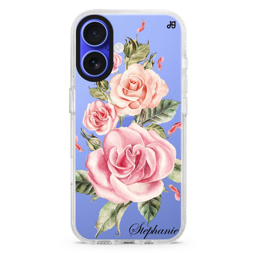 Pink Watercolor Floral 水晶透明保護殼