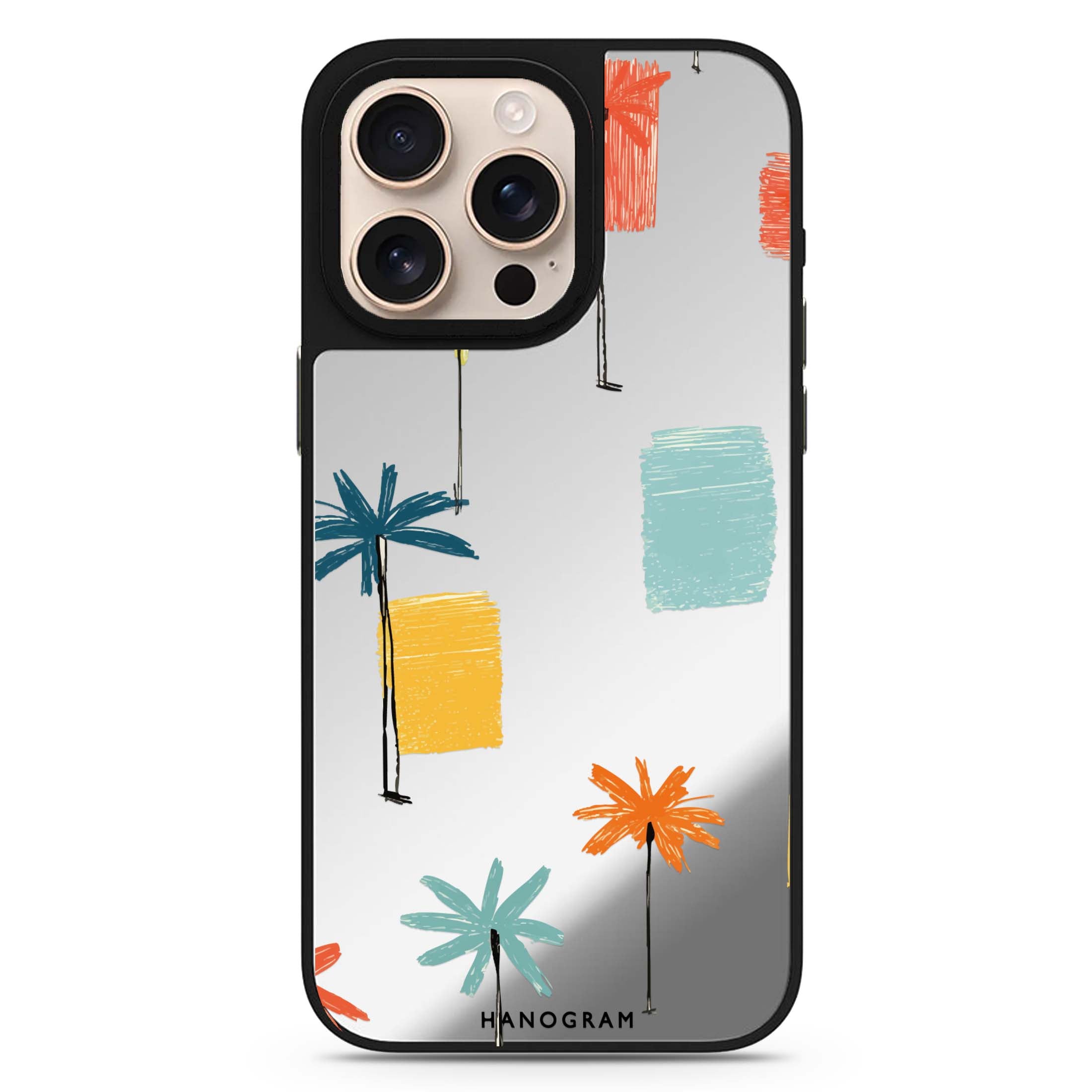 Flamingo & Flower iPhone 15 Pro Max Magsafe 兼容水晶透明保護殼