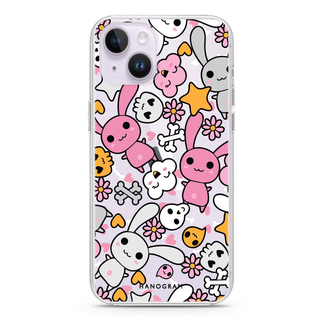 Bunny Doodles iPhone 14 Plus 水晶透明保護殼