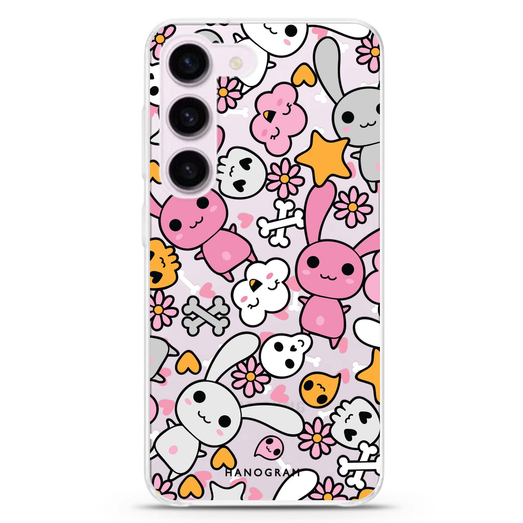 Bunny Doodles Samsung Galaxy 水晶透明保護殼