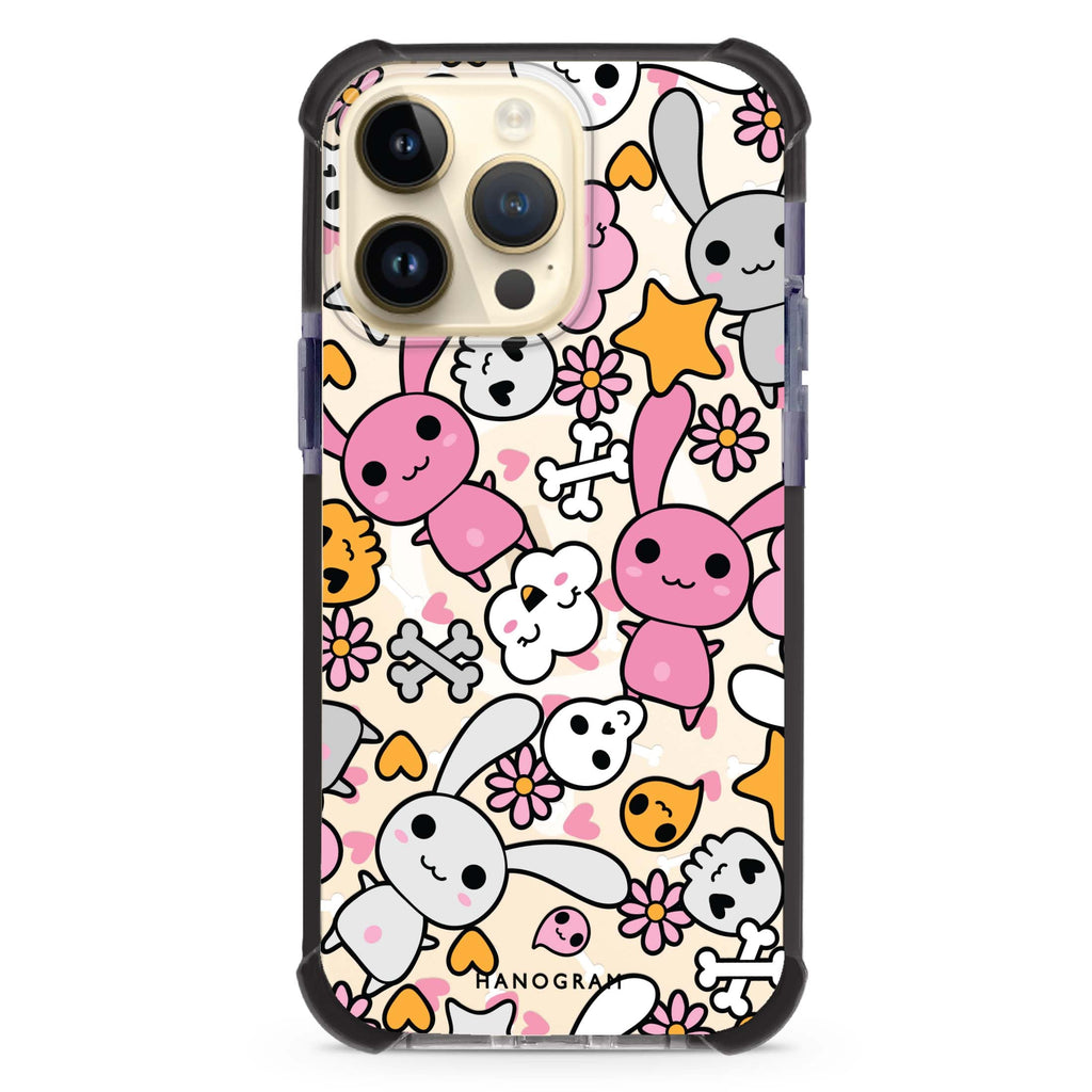 Bunny Doodles iPhone Magsafe 兼容超強防摔保護殼