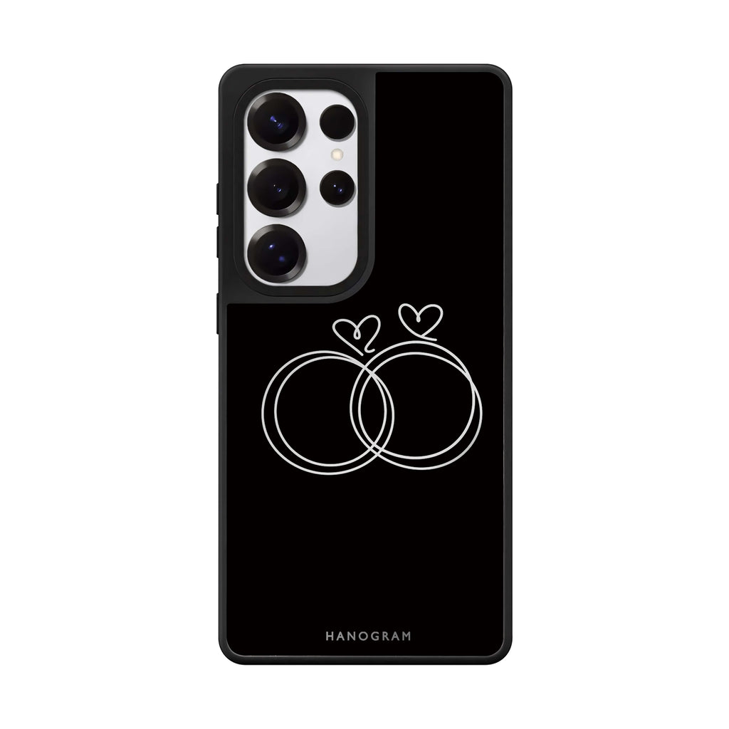 Silver Heartloops Samsung Galaxy 鏡面手機殼