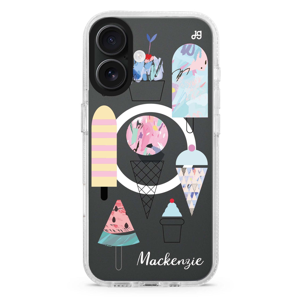 Artistic Ice cream II Magsafe 兼容水晶透明保護殼