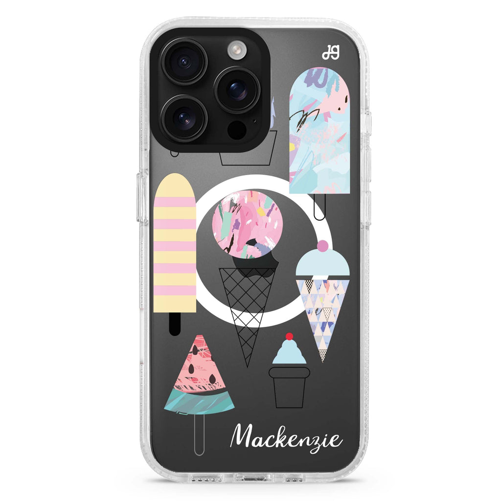Artistic Ice cream II Magsafe 兼容水晶透明保護殼