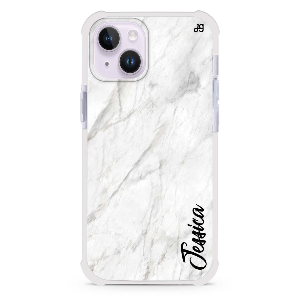 White Marble – Deep Love iPhone 15 Plus Magsafe 兼容超強防摔保護殼