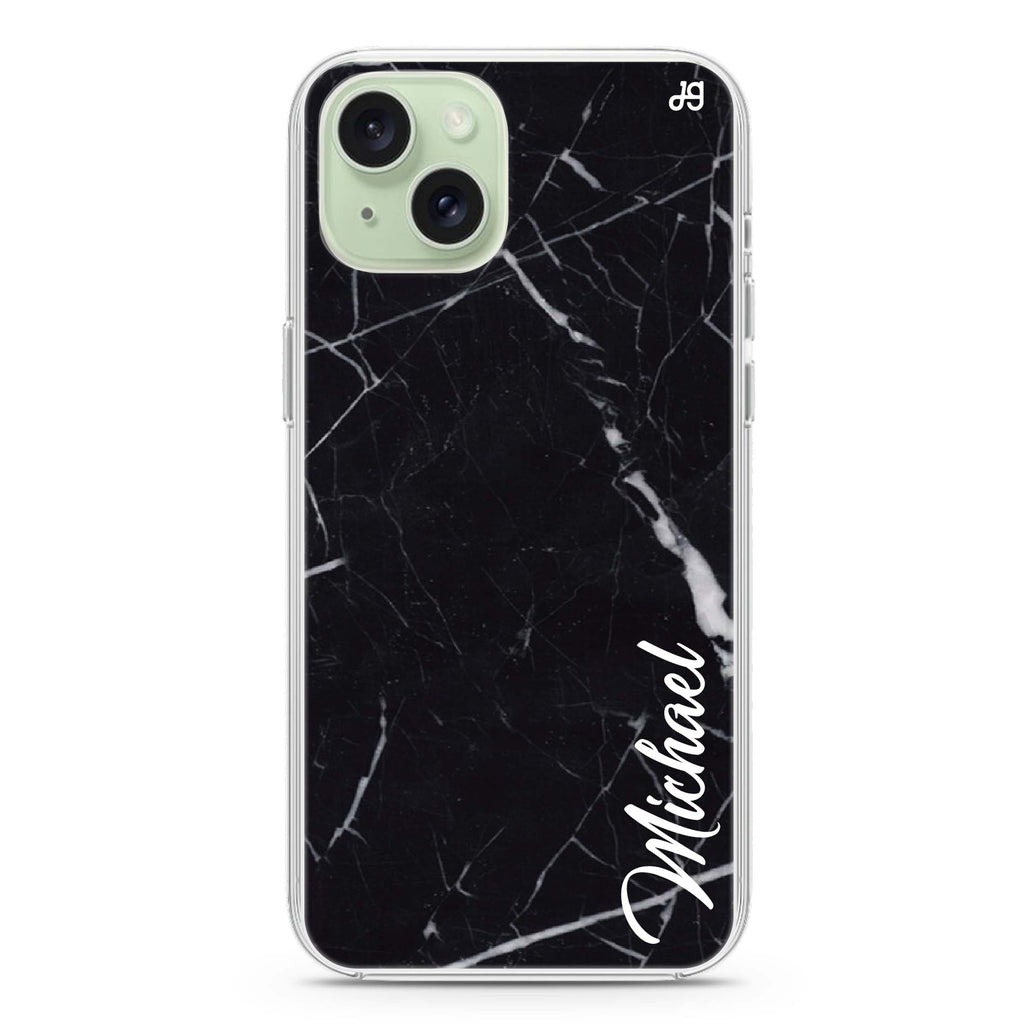 Black Marble – Deep Love iPhone 15 Plus Magsafe 兼容水晶透明保護殼