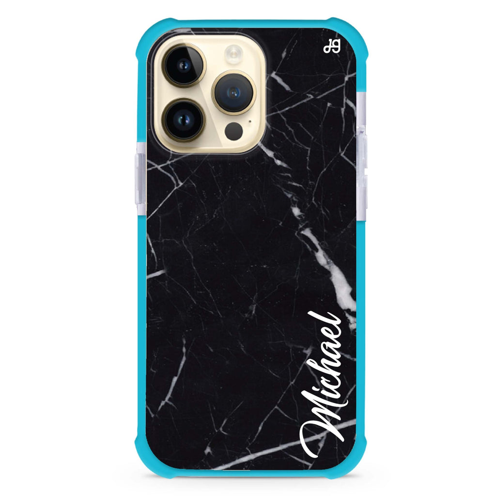 Black & White Marble iPhone Magsafe 兼容超強防摔保護殼
