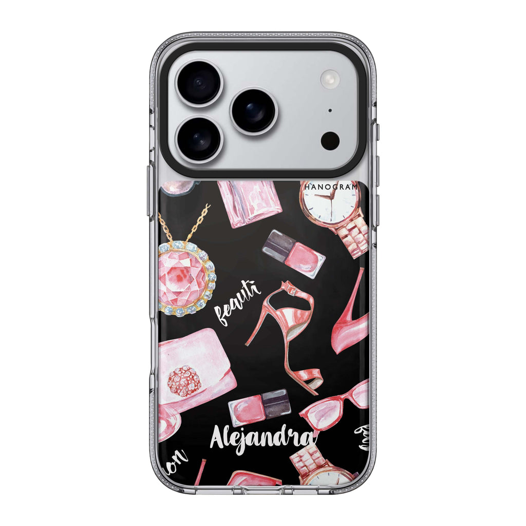 Fashion Sets iPhone 17 Pro Max MagSafe 水晶透明保護殼 時尚圖案設計 可自訂名字 圖1