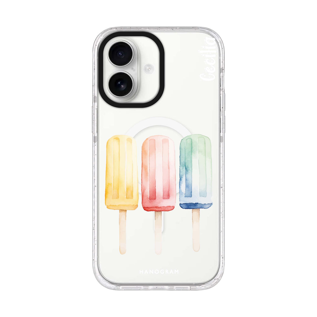 Popsicle Passion iPhone 17 水晶透明保護殼正面展示