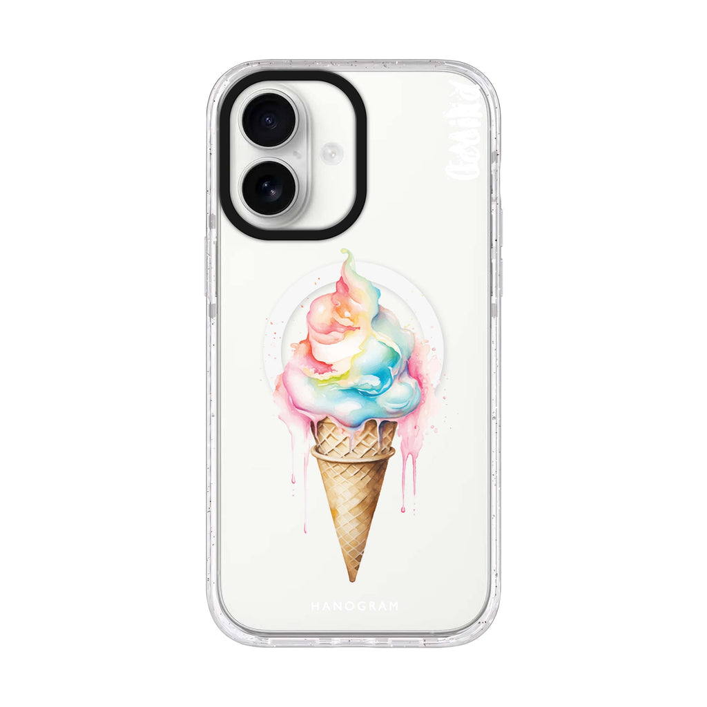 Frozen Bliss iPhone 17 水晶透明保護殼正面展示