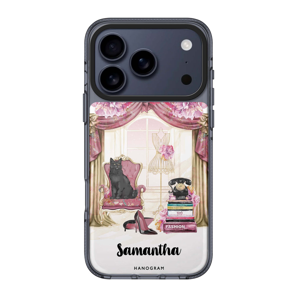 Vintage Fashion iPhone 17 Pro Max MagSafe 水晶透明保護殼 時尚圖案設計 可自訂名字 圖1