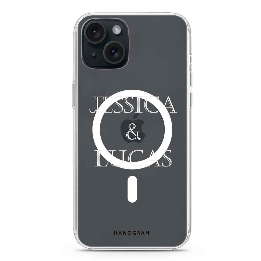 Gorgeous love iPhone 15 Plus Magsafe 兼容水晶透明保護殼