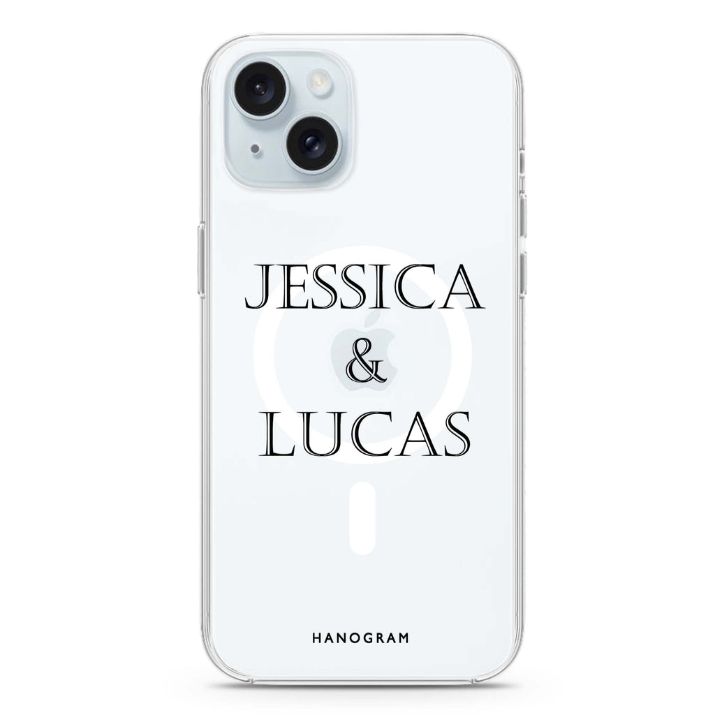 Gorgeous love iPhone 15 Magsafe 兼容水晶透明保護殼