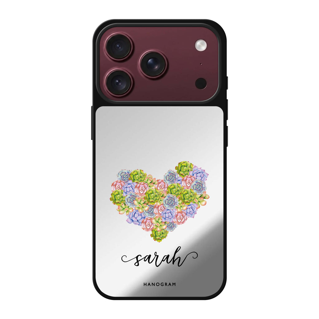 Floral Heart 鏡面手機殼