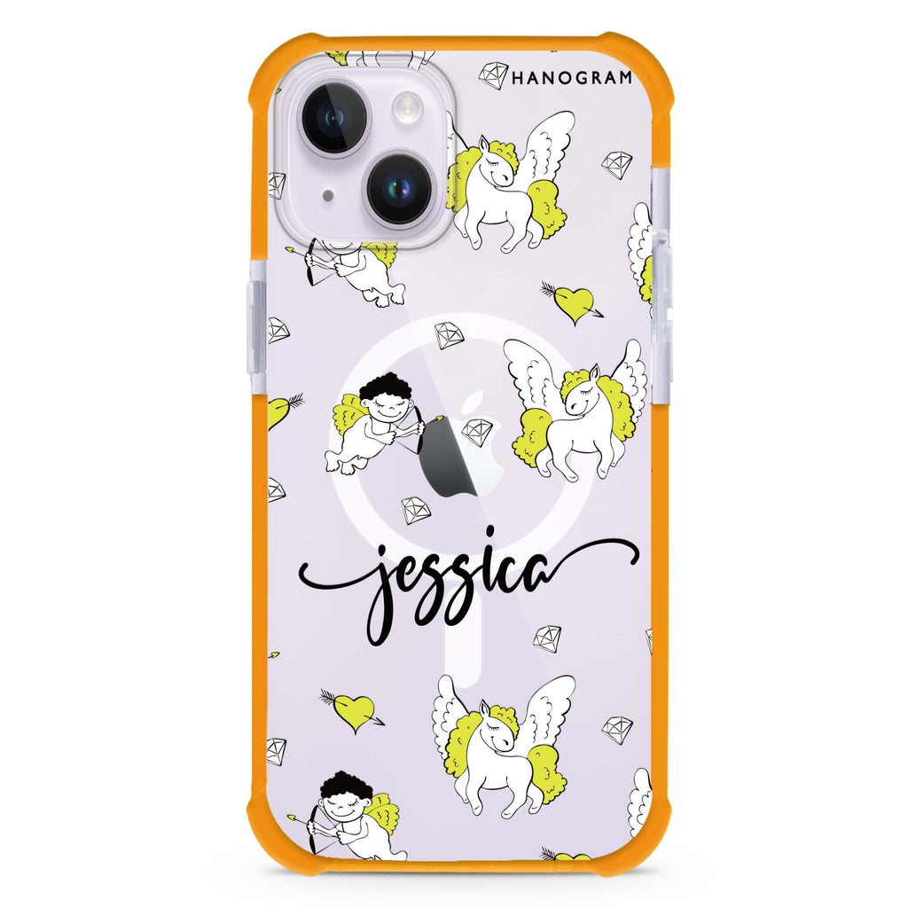 Angel & Unicorn Custom iPhone 15 Plus Magsafe 兼容超強防摔保護殼