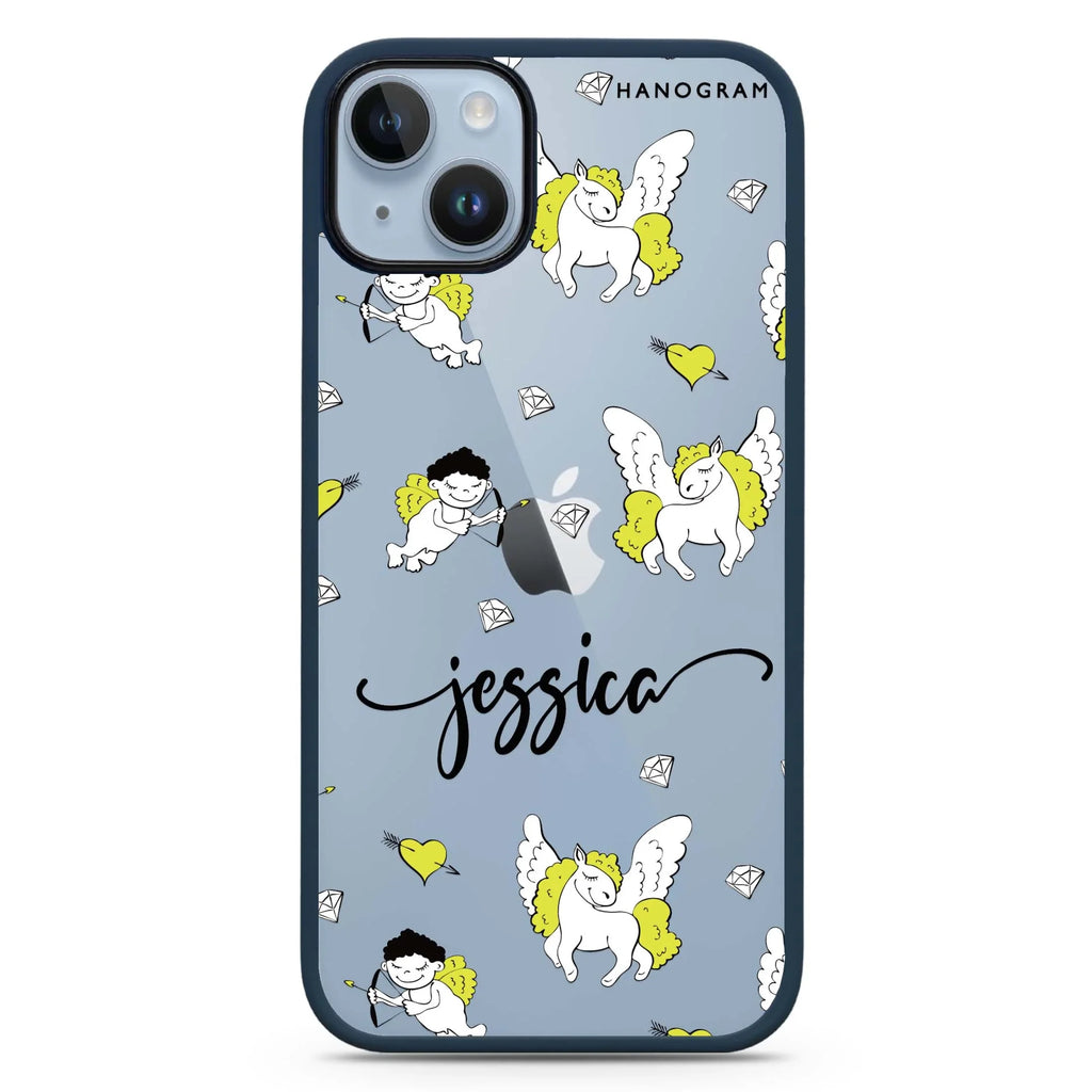 Angel & Unicorn Custom iPhone 15 Plus 防衝擊保護殼
