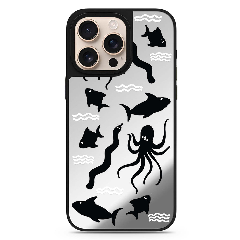 Water, Ocean and Sea Animals 鏡面手機殼