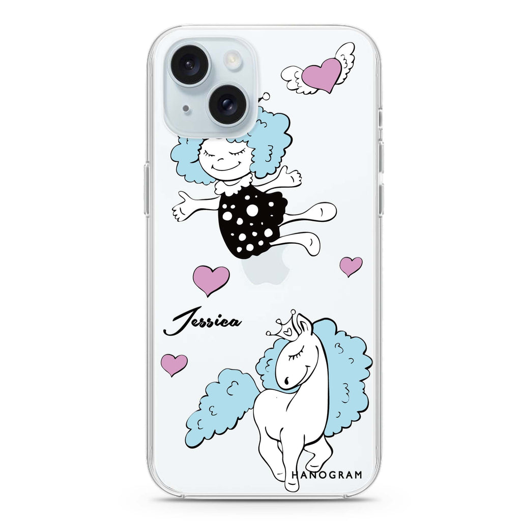 Queen & Unicorn iPhone 15 水晶透明保護殼