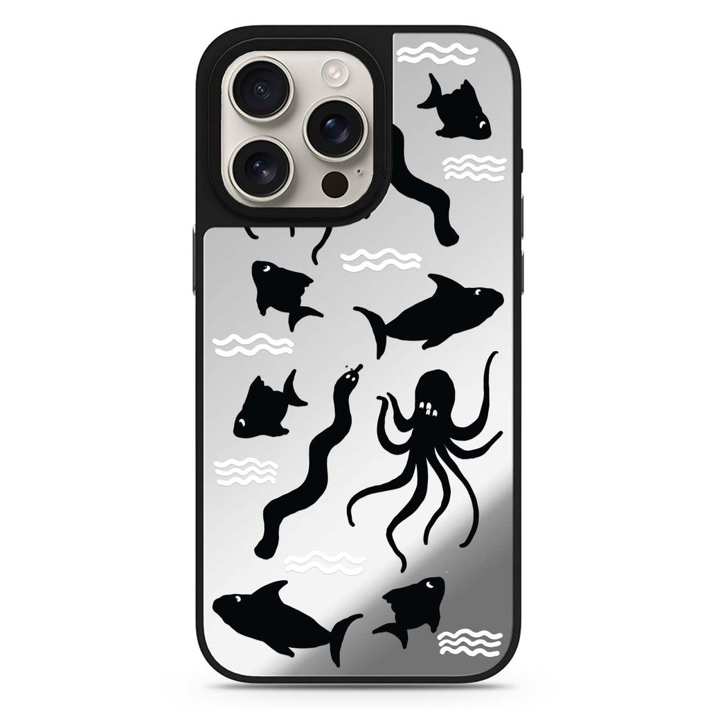 Water, Ocean and Sea Animals 鏡面手機殼