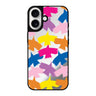 Reflective iPhone 16 Mirror Case –Colourful Birds Design