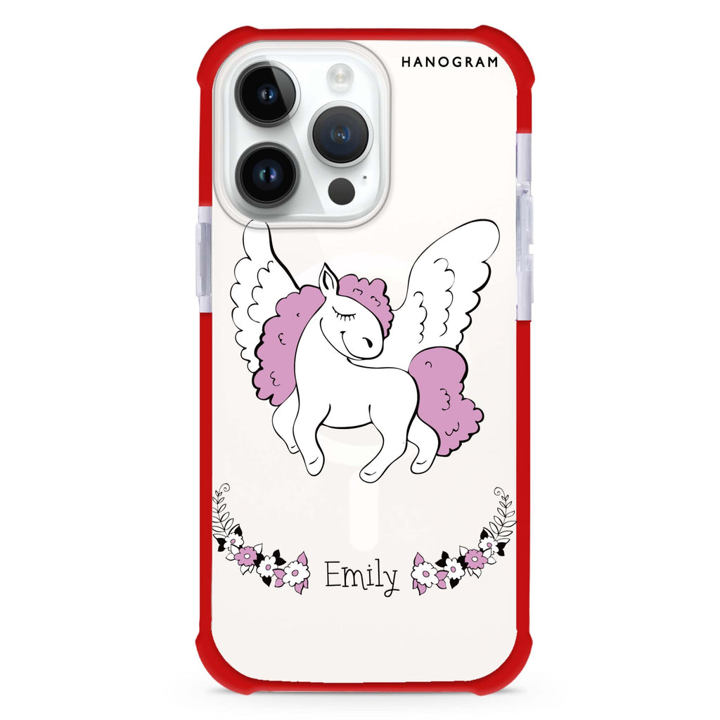 White Unicorn iPhone Magsafe 兼容超強防摔保護殼
