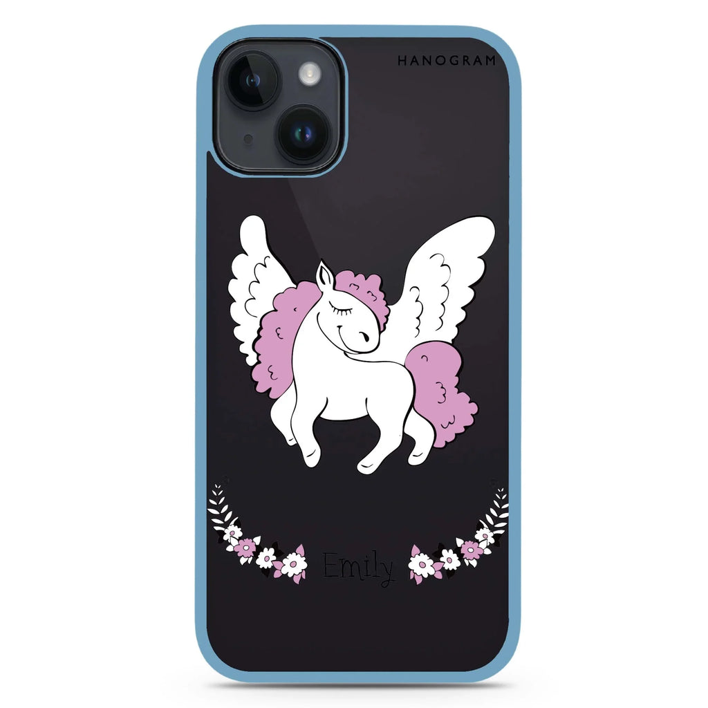 White Unicorn iPhone 15 Plus 防衝擊保護殼
