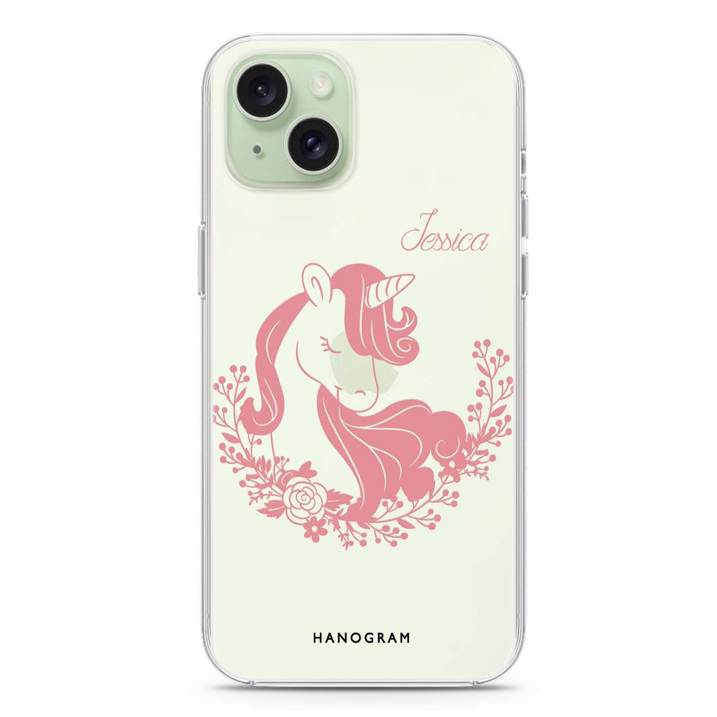 Silhouette Unicorn iPhone 15 plus 水晶透明保護殼