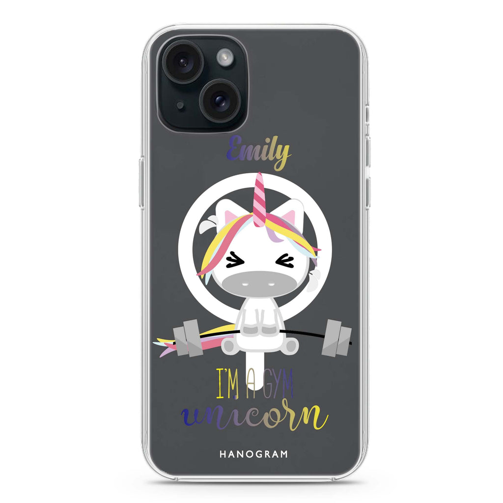 Gymnast Unicorn iPhone 15 Plus Magsafe 兼容水晶透明保護殼