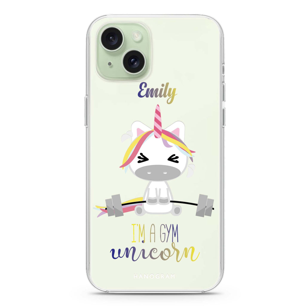 Gymnast Unicorn iPhone 15 plus 水晶透明保護殼