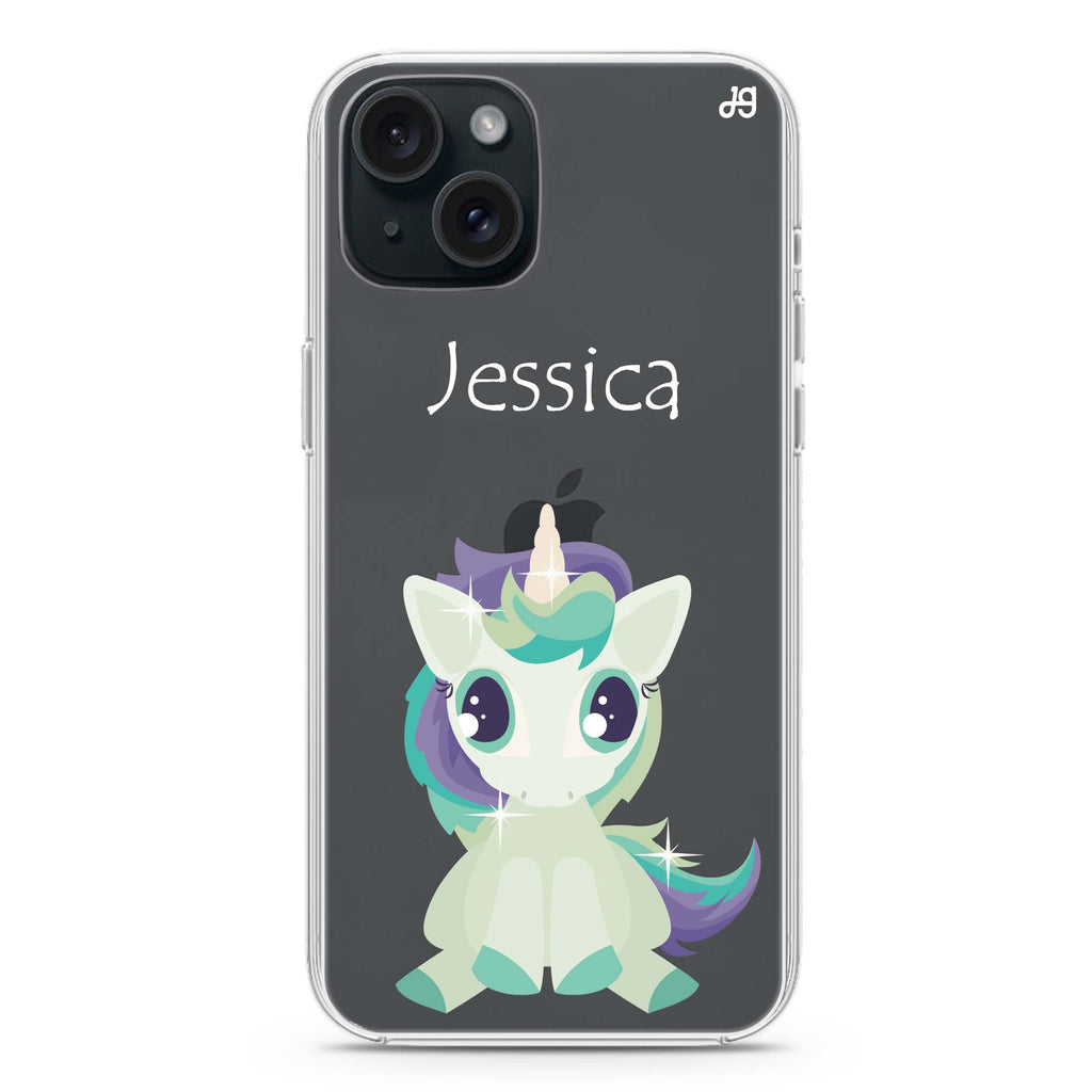 Pretty Eyes Unicorn iPhone 15 水晶透明保護殼