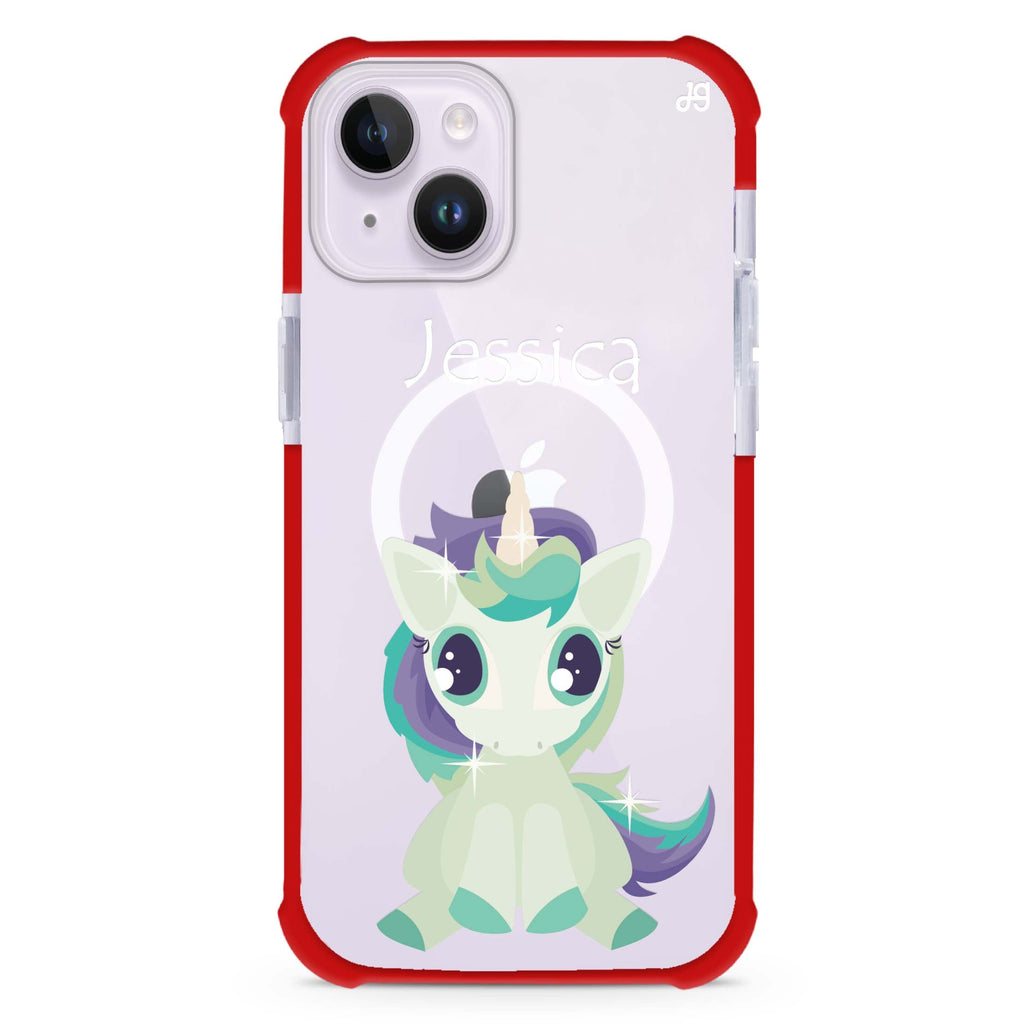 Pretty Eyes Unicorn iPhone 15 Plus Magsafe 兼容超強防摔保護殼
