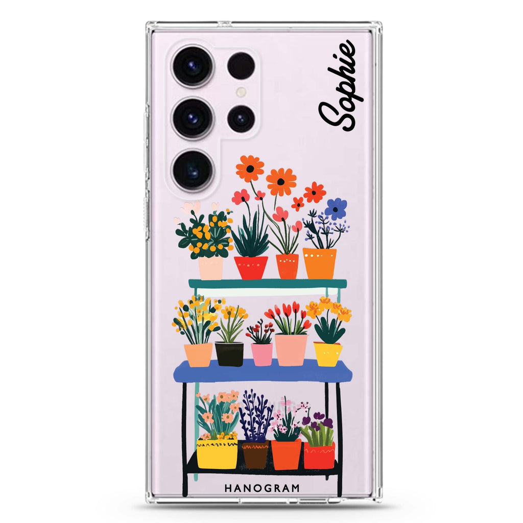 Petal Pop Samsung Galaxy Ultra 可加名字透明保護殼，適用 S26/S25/S24/S23 Ultra，圖1