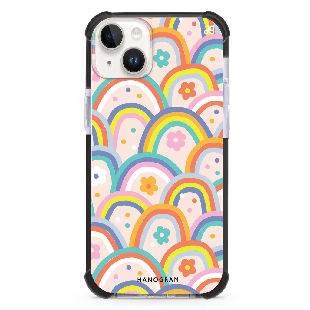 Colourful Rainbow Floral 超強防摔保護殼
