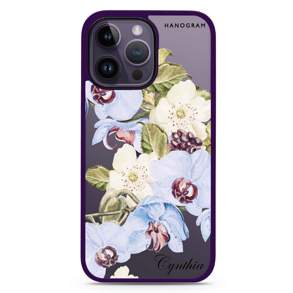 Light Blue Floral 防衝擊保護殼