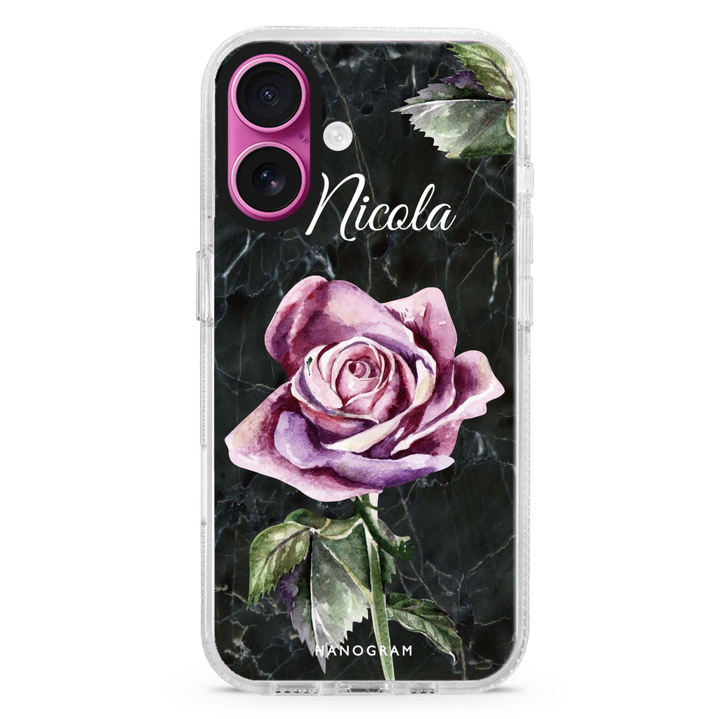 Black Marble Rose 水晶透明保護殼