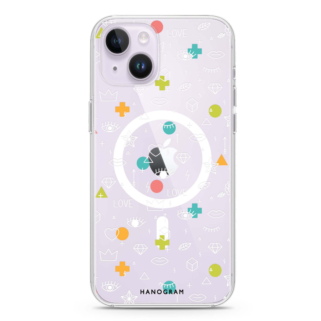Affection Array iPhone 14 Plus Magsafe 兼容水晶透明保護殼