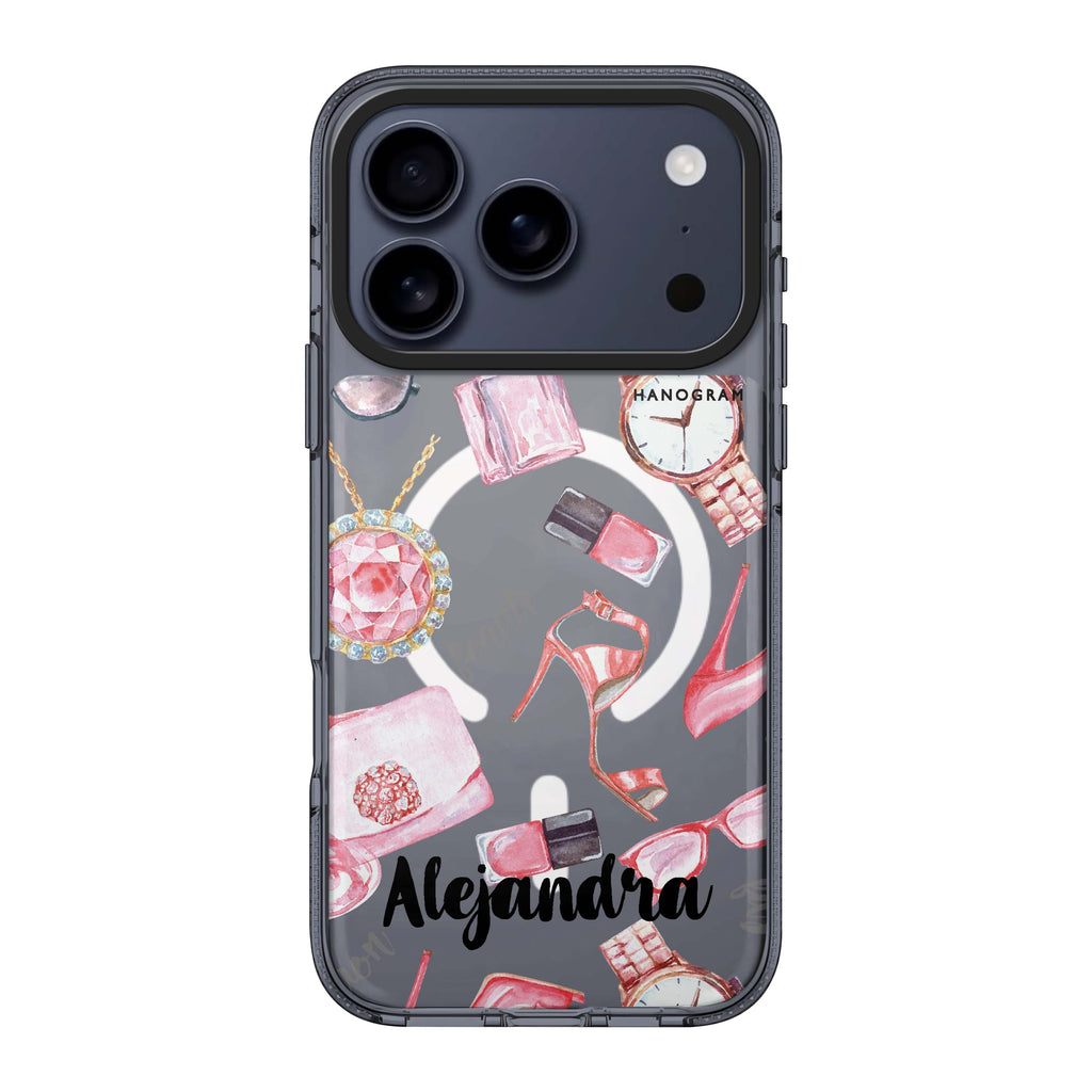 Fashion Sets II iPhone 17 Pro Max MagSafe 水晶透明保護殼 時尚圖案設計 可自訂名字 圖1