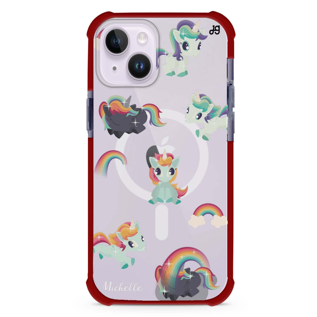 Unicorn & Rainbow iPhone 15 Plus Magsafe 兼容超強防摔保護殼