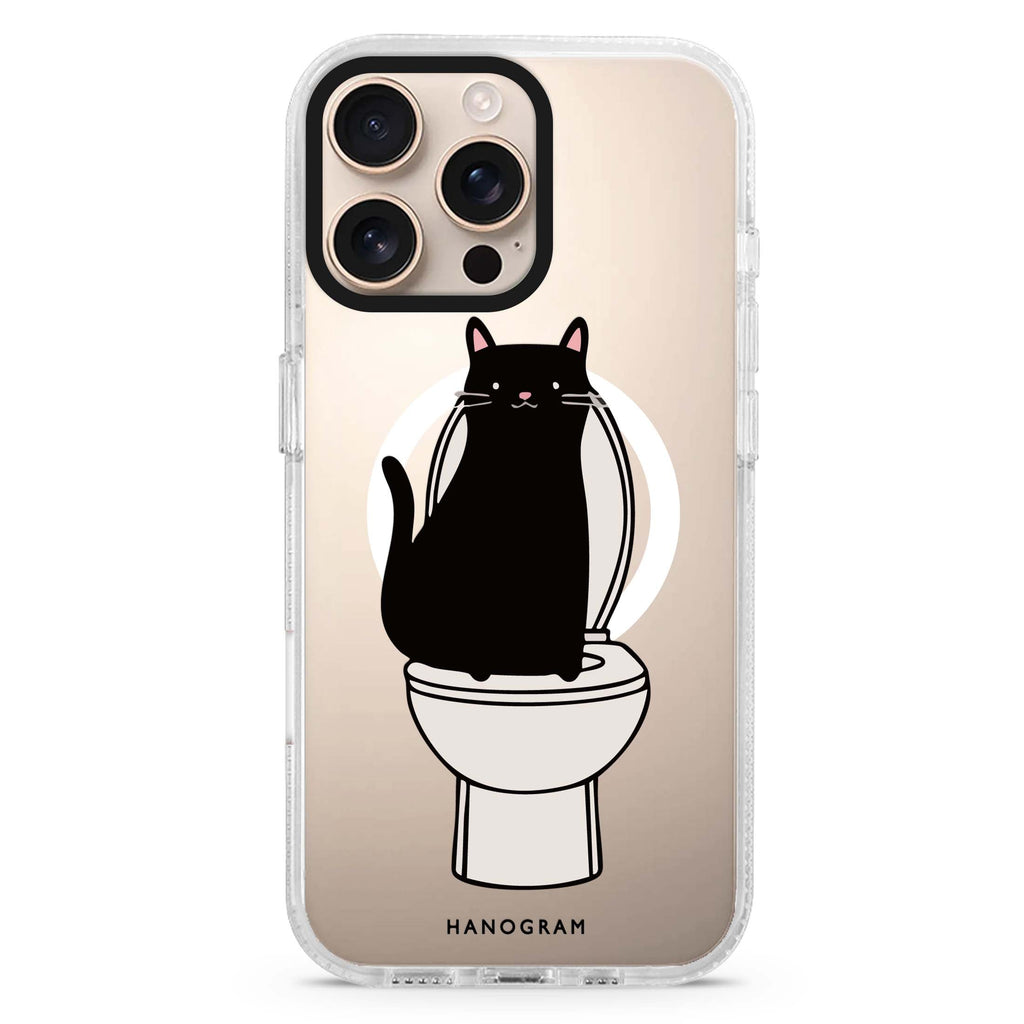 Toilet Cat Magsafe 兼容水晶透明保護殼