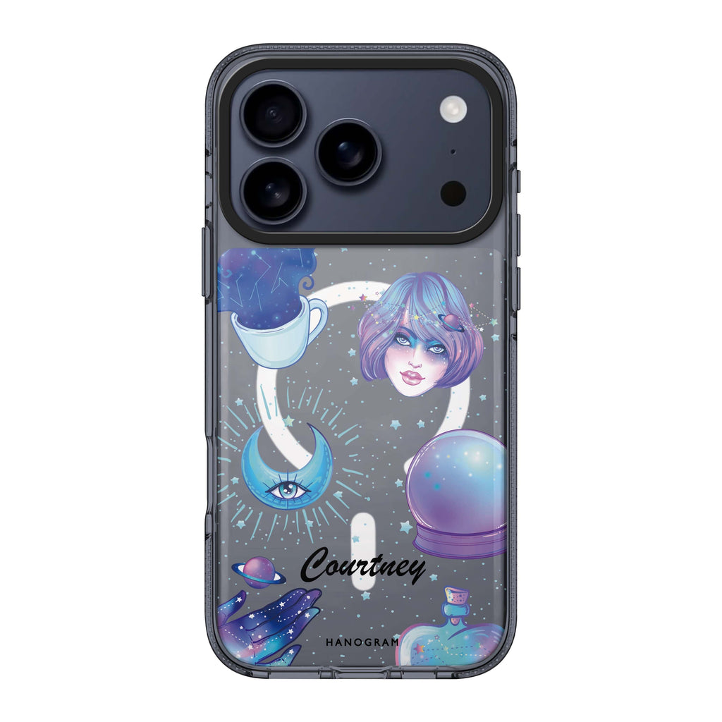 Nocturnal iPhone 17 Pro Max MagSafe 水晶透明保護殼 插畫圖案設計 可自訂名字 圖1