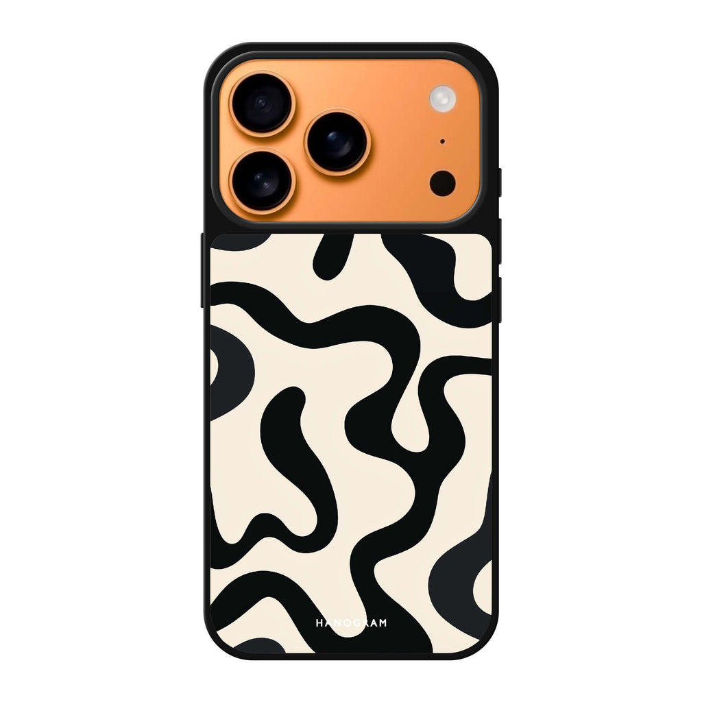 Interlock Noir 黑色圖案 iPhone 17 Pro Max 鏡面手機殼主圖
