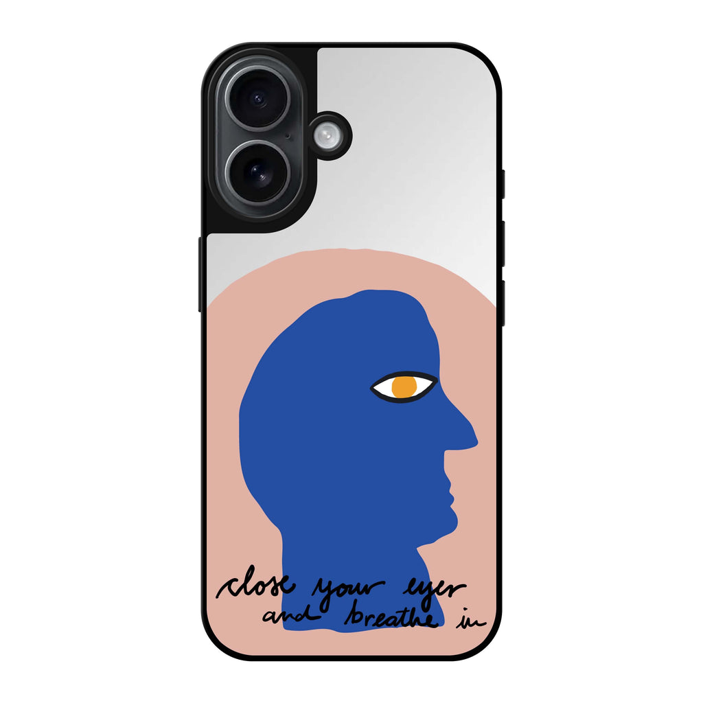 Reflective iPhone 16 Mirror Case –Breathe in Design
